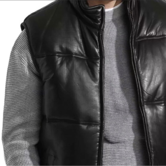 Men's Black -padded Lambskin Leather - Picture 2 of 6